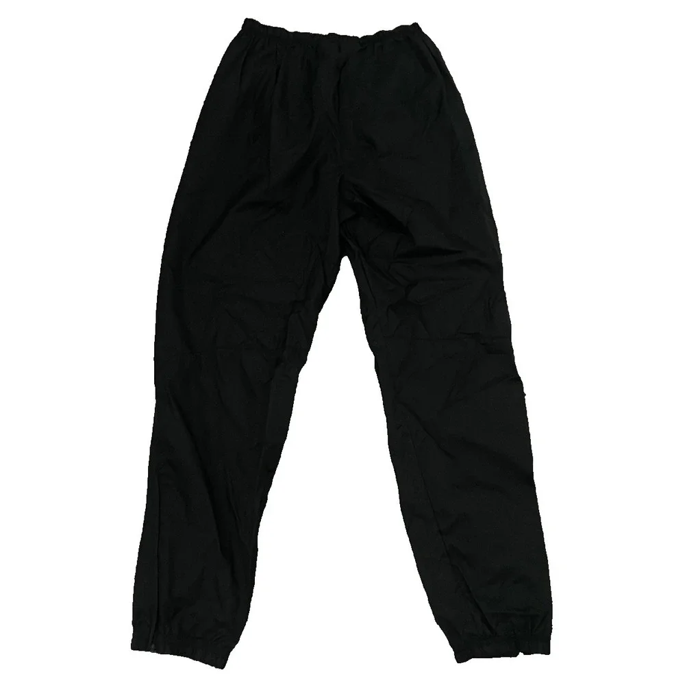 VTG Y2K Nike Jogger Track Pants Womens Large 12-14 Black Windbreaker‎ Athletic